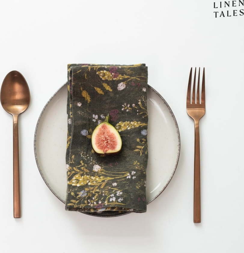 Lněné ubrousky v sadě 2 ks 40x40 cm Woodland – Linen Tales Linen Tales