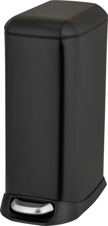 Matně černý nášlapný ocelový odpadkový koš 12 l Design – Wenko WENKO