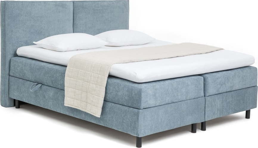 Modrá boxspring postel s úložným prostorem 180x200 cm Elva Bold – Bonami Selection Bonami Selection