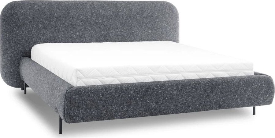 Modrá čalouněná dvoulůžková postel s úložným prostorem s roštem 140x200 cm Pointt – ELTAP ELTAP