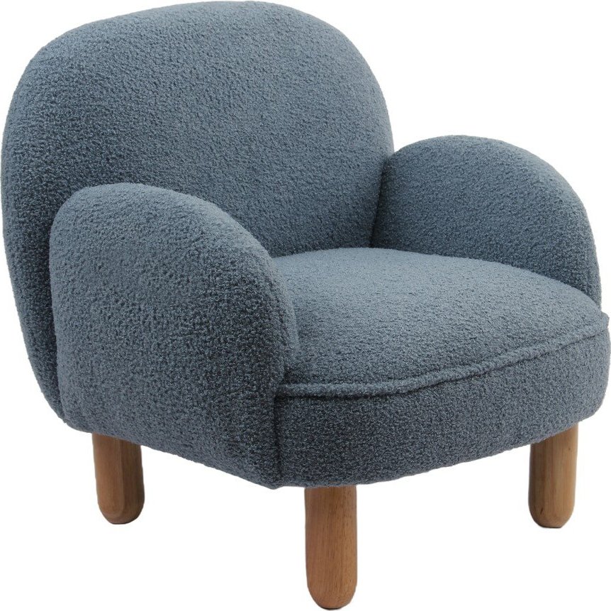 Modré dětské křesílko z textilie bouclé Rocky – Vipack Vipack