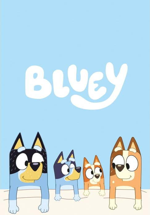 Modro-béžová bavlněná dětská osuška 70x140 cm Bluey – Jerry Fabrics Jerry Fabrics