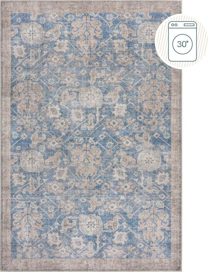 Modrý pratelný koberec 115x170 cm Orelia Global – Flair Rugs Flair Rugs