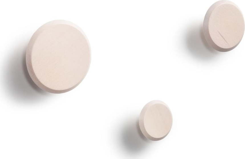 Nástěnné dřevěné háčky v sadě 3 ks v přírodní barvě Nadua – Kave Home Kave Home