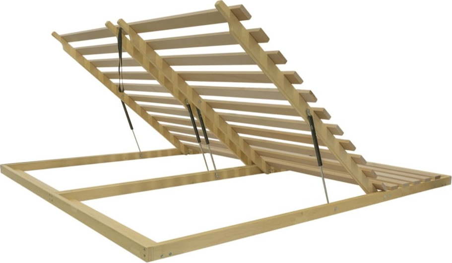 Nepolohovatelný/výklopný laťkový rošt 200x200 cm Masiv Partner Lux – Materasso Materasso