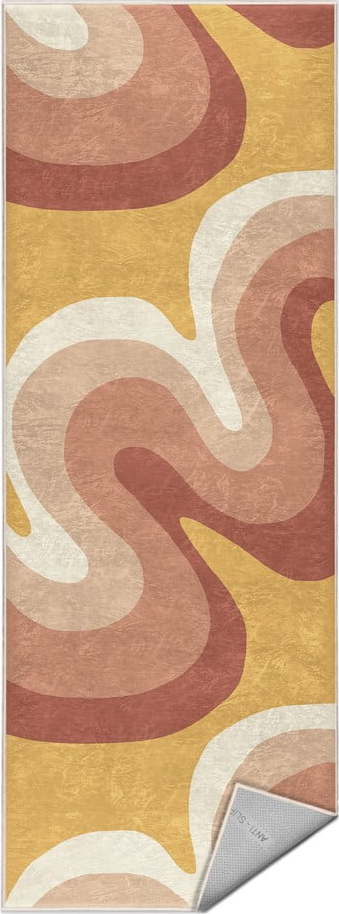 Okrově žlutý/starorůžový pratelný běhoun 60x230 cm Strawberry Creamsicle – Mila Home Mila Home