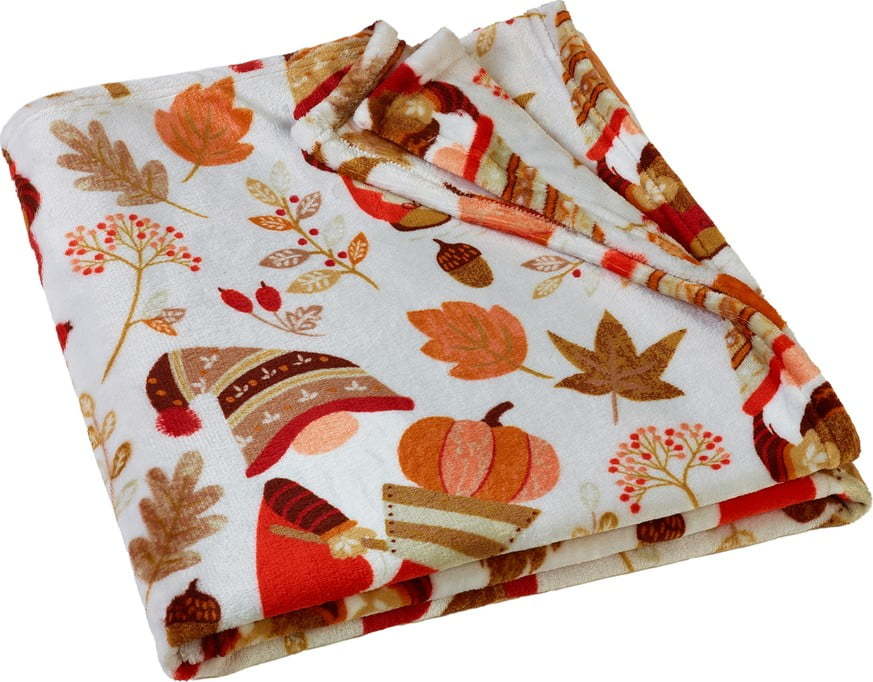 Oranžová/hnědá deka z mikroplyše 130x170 cm Woodland Gonks – Catherine Lansfield Catherine Lansfield