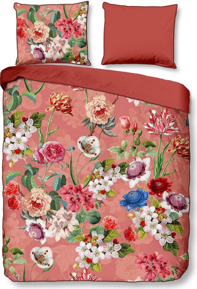 Oranžové povlečení na dvoulůžko/prodloužené z bavlněného saténu 240x220 cm Amalia – Descanso Descanso