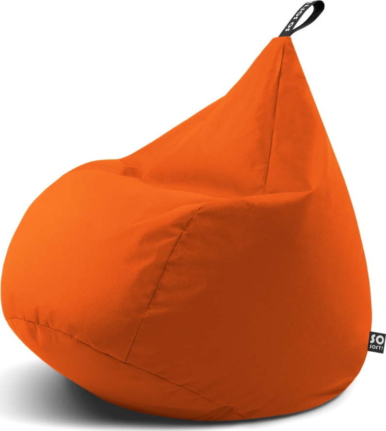 Oranžový dětský sedací vak Drop M – So Soft? So Soft?