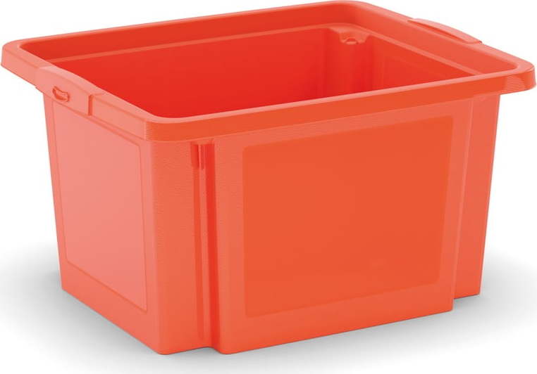 Oranžový plastový úložný box 42x35x23 cm H-Box S – KIS KIS