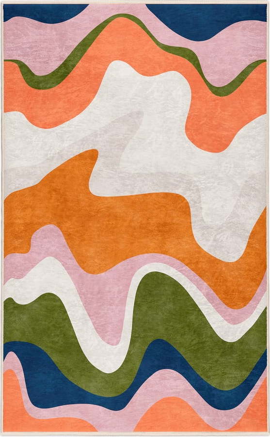 Oranžový pratelný koberec 60x100 cm Squiggly Orange – Mila Home Mila Home