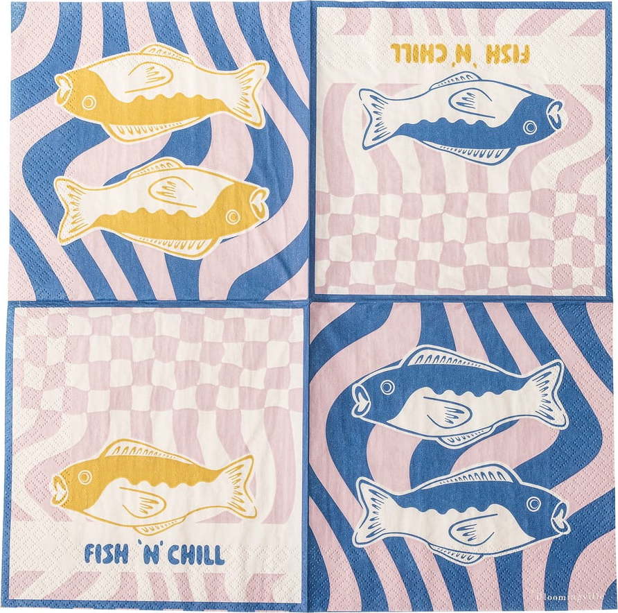 Papírové ubrousky v sadě 20 ks 33x33 cm Remy – Bloomingville Bloomingville