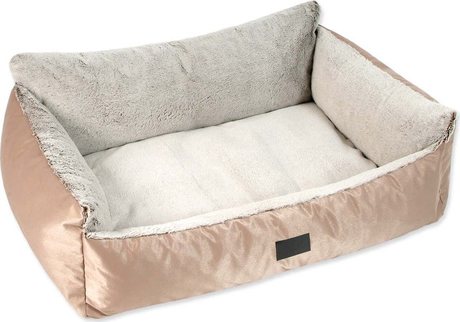 Pelíšek pro psa ve zlaté barvě 100x70 cm Dog Fantasy Lux Platinum – Plaček Pet Products Plaček Pet Products