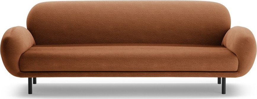 Pohovka z textilie bouclé v terakotové barvě 208 cm Poppy – Micadoni Micadoni