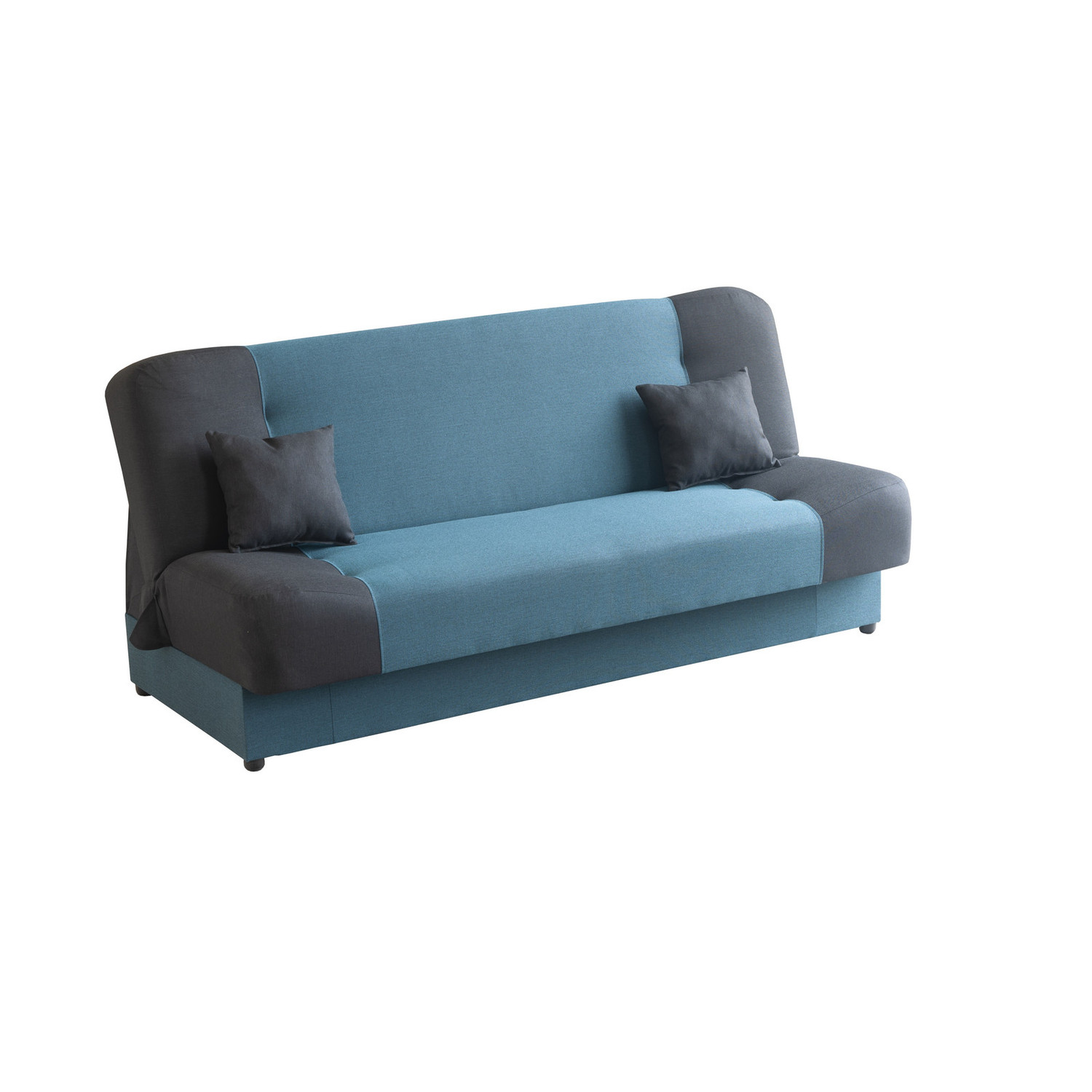 Rozkládací pohovka 124 MADISON Tmavě šedá+černá Signal-nabytek