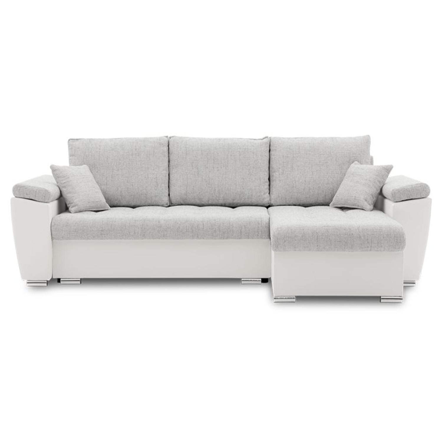 Rozkládací rohová sedací souprava VEGAS 250/160 Pravá Šedá/bílá Signal-nabytek