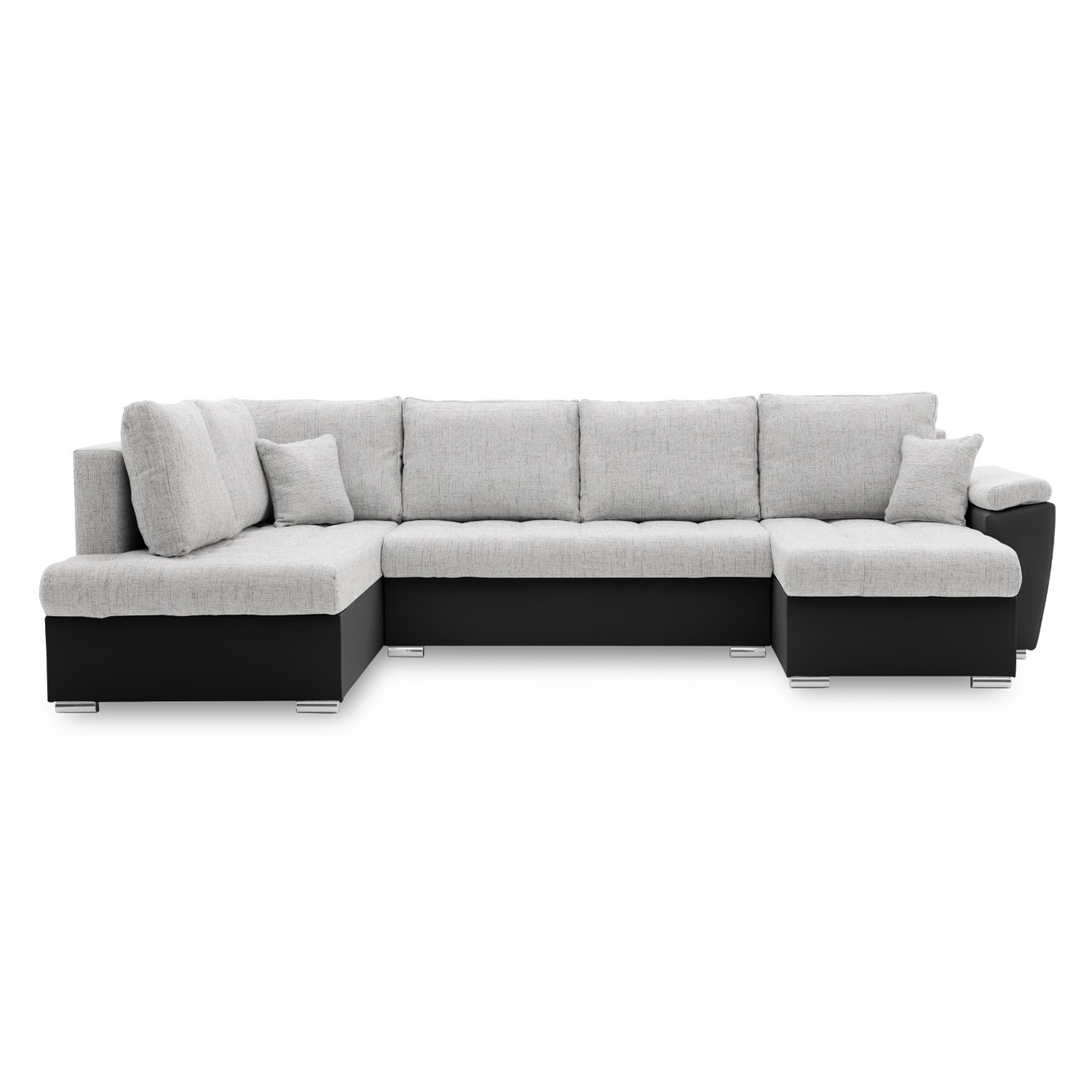 Rozkládací rohová sedací souprava VEGAS 315/190 Levá Šedá/černá Signal-nabytek