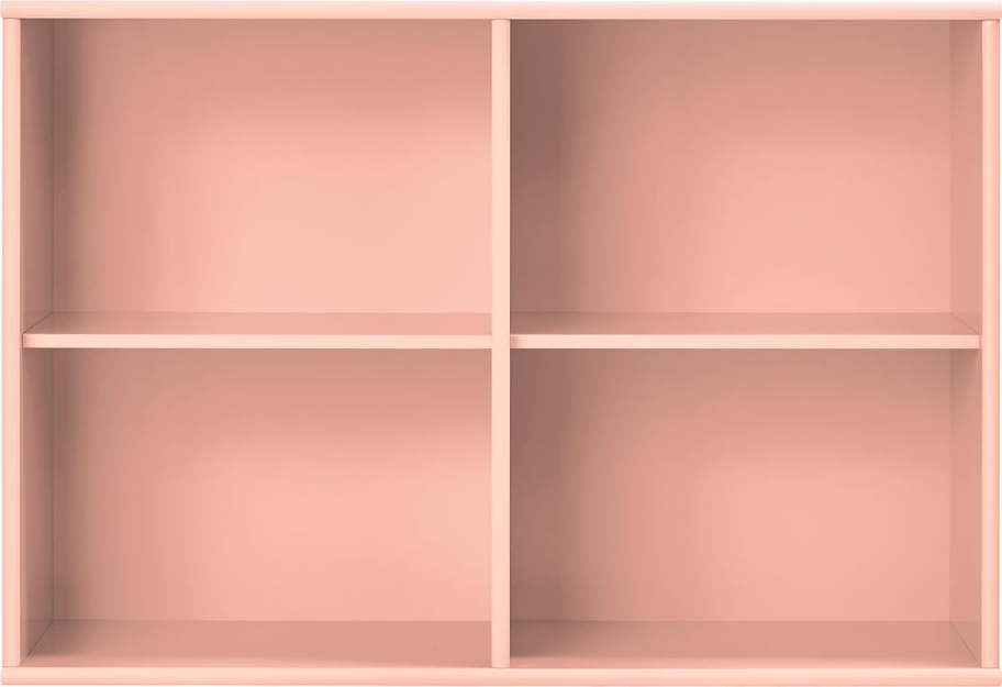 Růžová závěsná knihovna 89x61x32