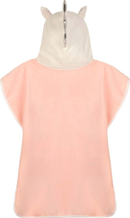 Růžové bavlněné dětské pončo Lola – Good Morning GOOD MORNING