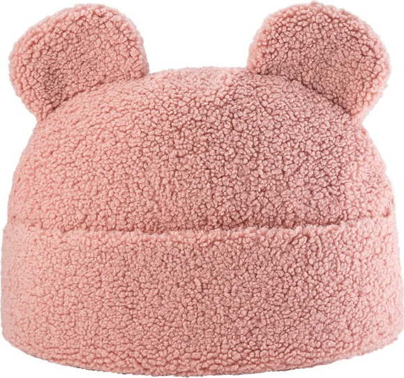 Růžový dětský pohovkový polštář z textilie bouclé Teddy Pouch – Wigiwama Wigiwama
