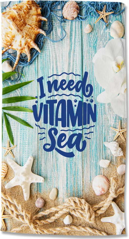Sametová plážová osuška 100x180 cm Vitamin Sea – Good Morning GOOD MORNING