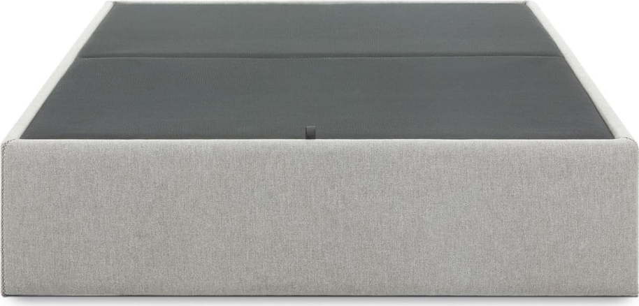 Šedá čalouněná dvoulůžková postel s úložným prostorem 160x200 cm Matters – Kave Home Kave Home