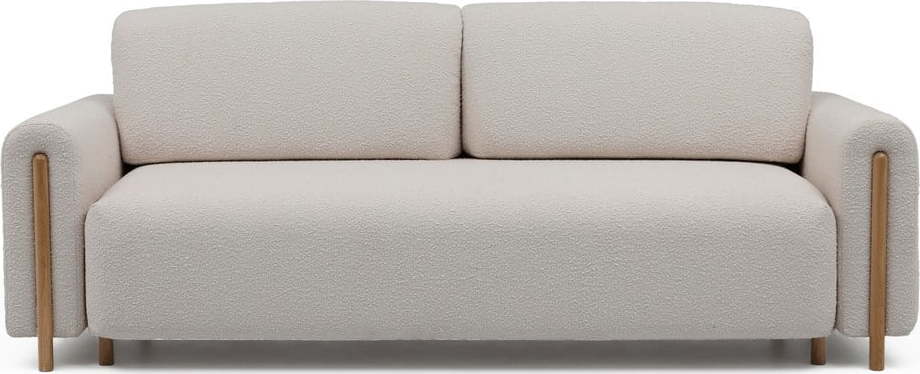 Šedobéžová rozkládací/s úložným prostorem pohovka z textilie bouclé 244 cm Arcadova – ELTAP ELTAP