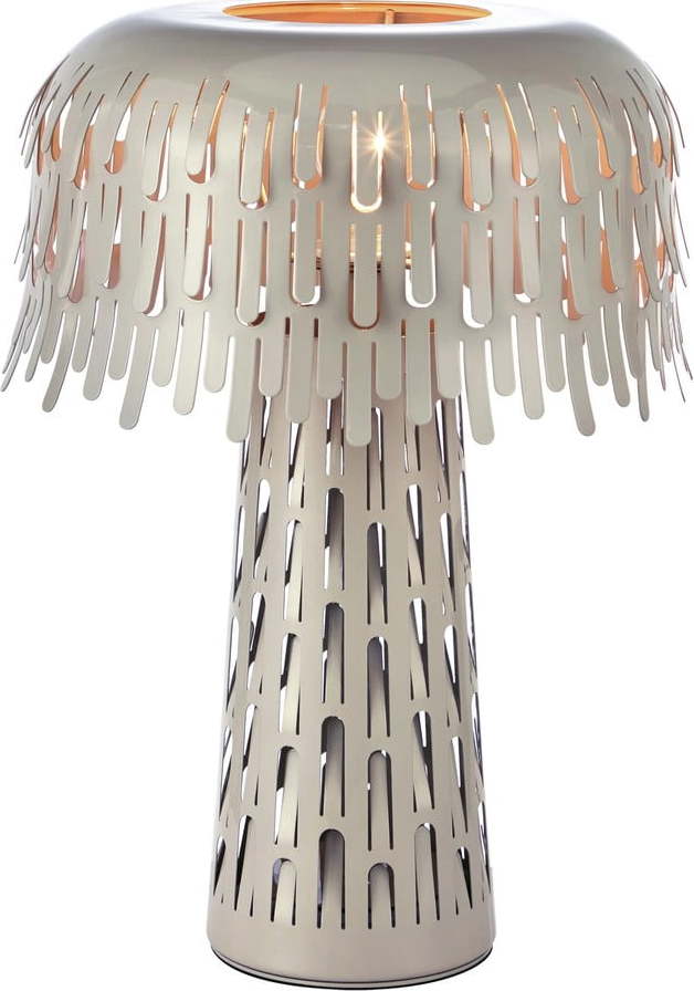 Šedobéžová stolní lampa s kovovým stínidlem (výška 38 cm) Verbera – Markslöjd Markslöjd