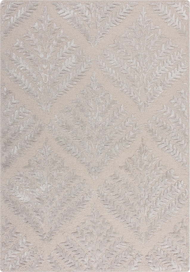 Šedobéžový ručně tkaný koberec s příměsí vlny 160x230 cm Sloane – Flair Rugs Flair Rugs