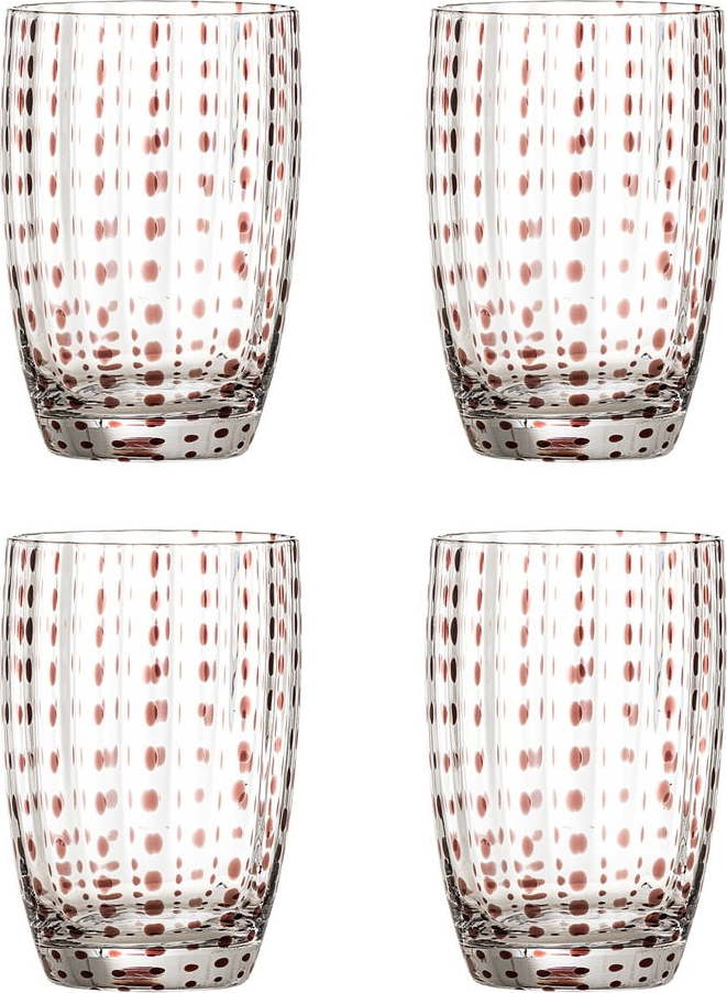 Sklenice v sadě 4 ks 350 ml Brinley – Bloomingville Bloomingville