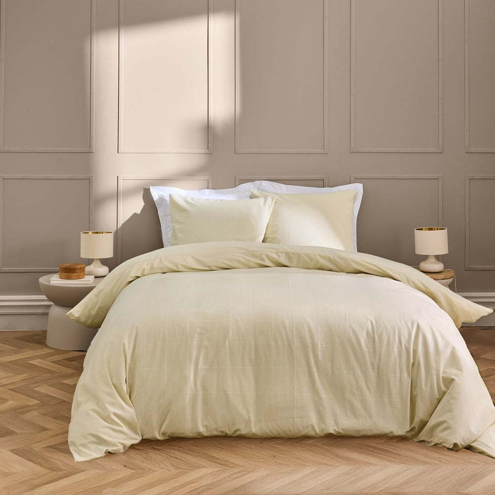 Slonovinové povlečení na dvoulůžko/prodloužené 240x220 cm Linella – douceur d'intérieur Douceur d intérieur