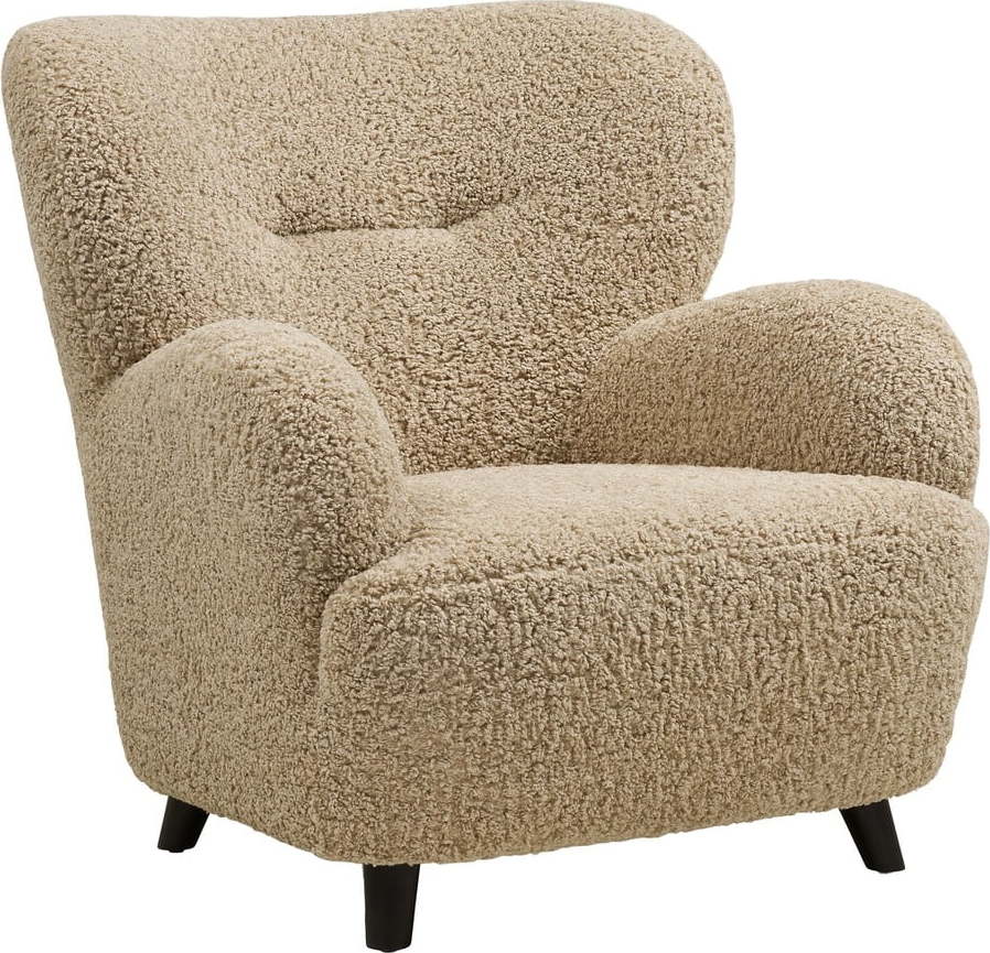 Světle hnědé křeslo z textilie bouclé Lunaro – House Nordic House Nordic