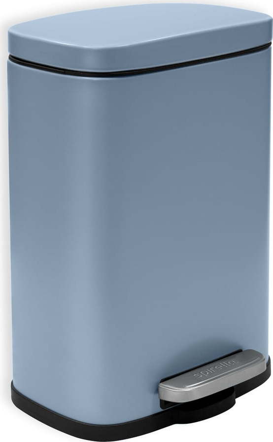 Světle modrý nášlapný ocelový odpadkový koš 5 l Akira – Spirella SPIRELLA