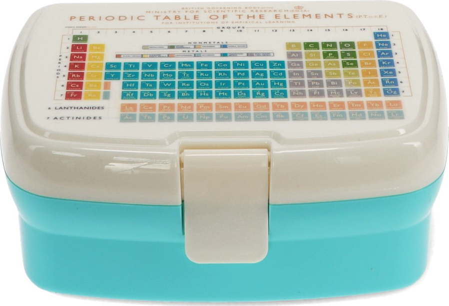 Světle modrý/krémový dětský svačinový box Periodic Table – Rex London Rex London