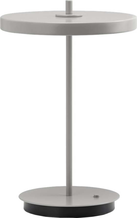 Světle šedá kovová LED stolní lampa s kovovým stínidlem (výška 31 cm) Asteria Move – UMAGE UMAGE