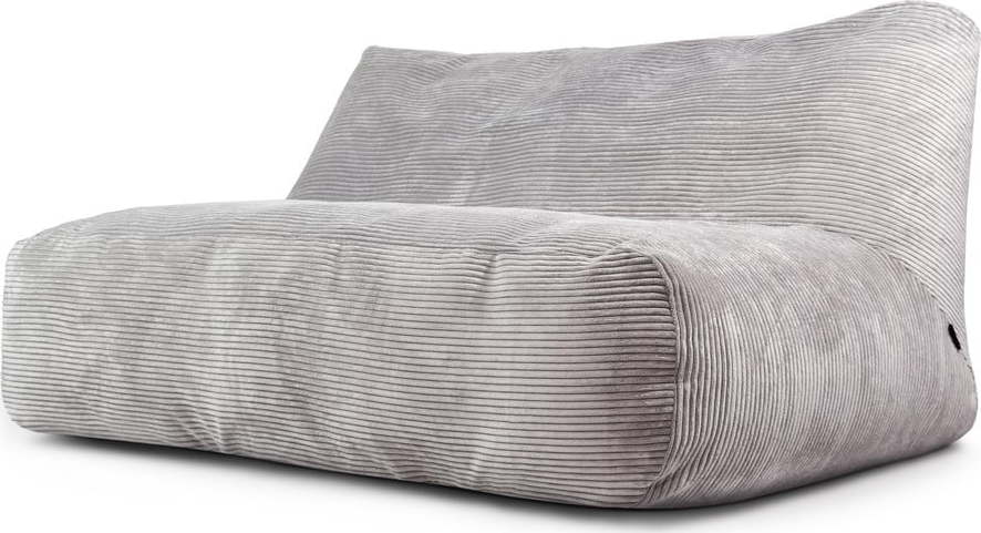 Světle šedý manšestrový sedací vak Sofa Tube 160 – SLOWDOWN SLOWDOWN