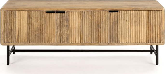 TV stolek z mangového dřeva v přírodní barvě 145x50x40 cm Mundra – MOME Mome