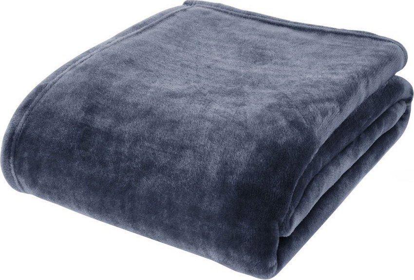 Tmavě modrá deka z mikroplyše 130x170 cm Raschel Velvet – Catherine Lansfield Catherine Lansfield