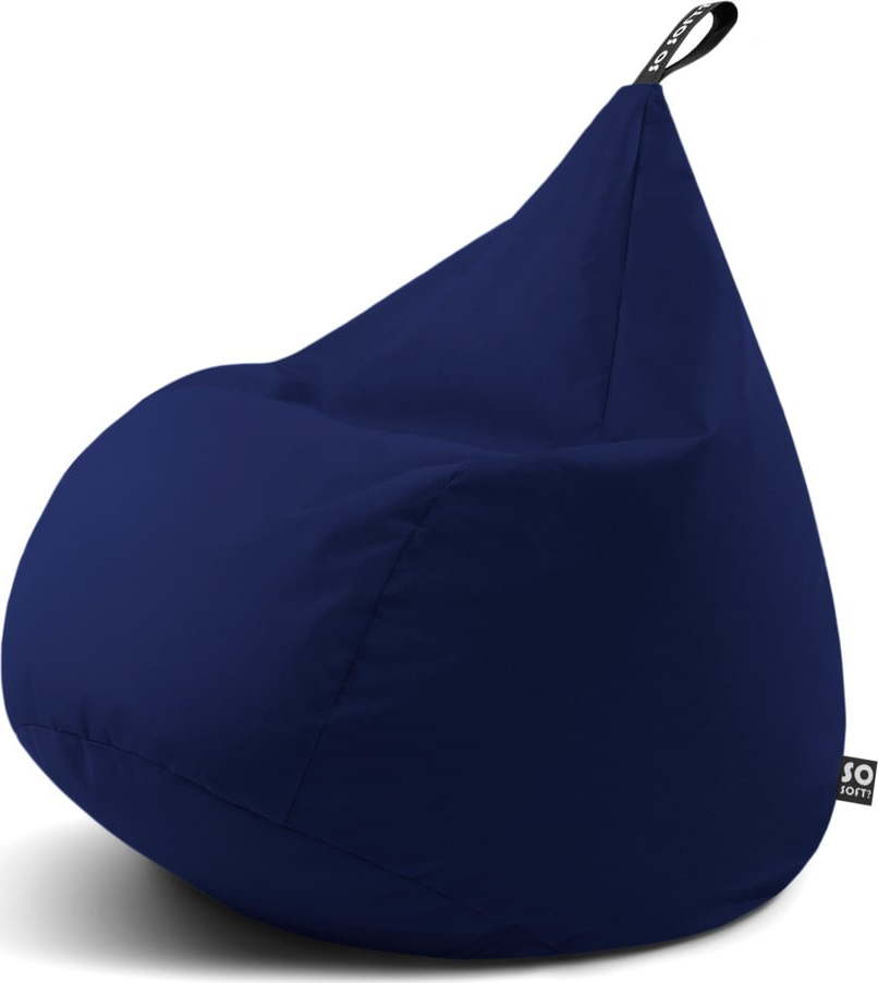 Tmavě modrý sedací vak Drop XL – So Soft? So Soft?