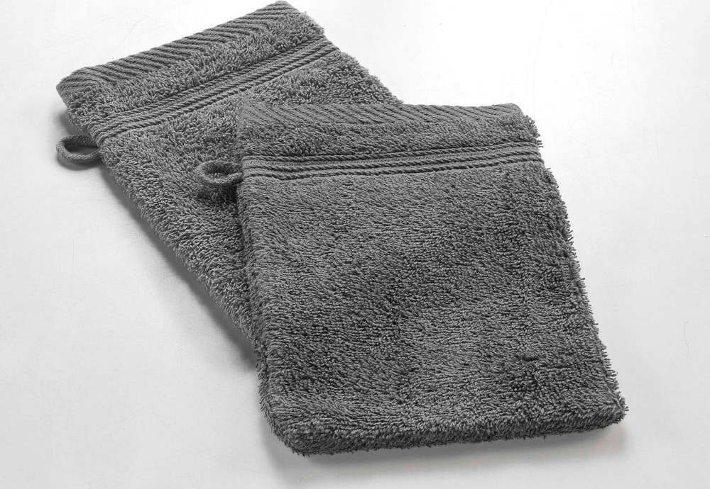 Tmavě šedá bavlněná žínka 15x21 cm Tendresse – douceur d'intérieur Douceur d intérieur