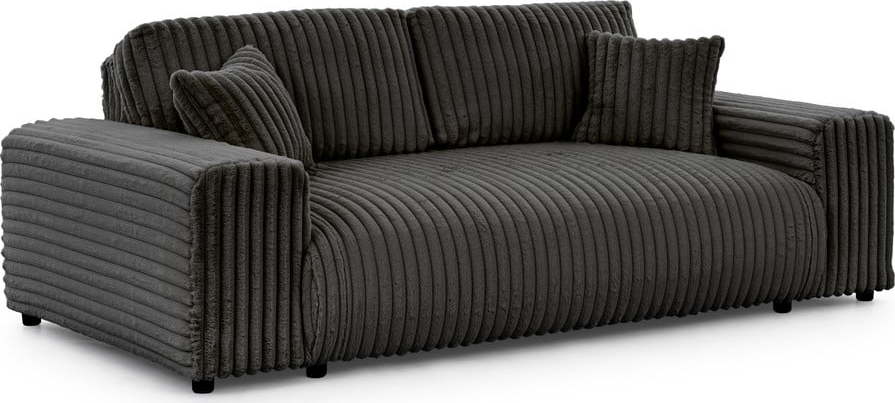 Tmavě šedá manšestrová pohovka 213 cm Justin – Ropez Ropez