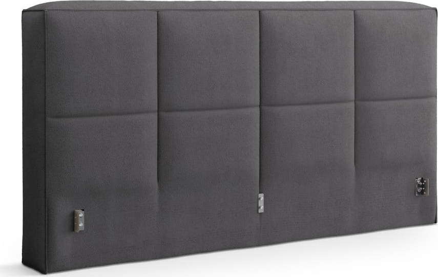 Tmavě šedé čalouněné čelo postele 229x100 cm Darren – Micadoni Micadoni