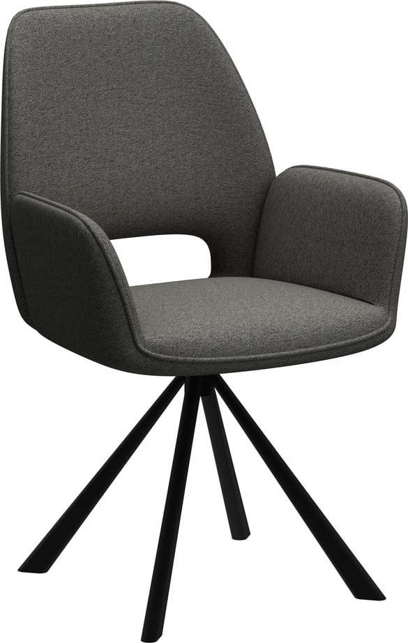 Tmavě šedé jídelní křeslo s područkami Graham – Actona Actona