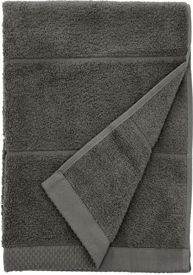 Tmavě šedý froté bavlněný ručník 50x100 cm Line – Södahl Södahl
