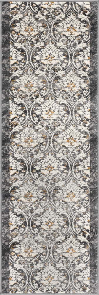 Tmavě šedý/slonovinový běhoun 67x200 cm Soft Viskan – FD FD