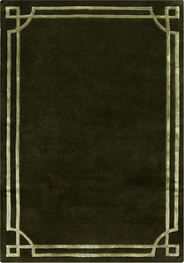 Tmavě zelený ručně tkaný vlněný koberec 160x230 cm Gatsby – Flair Rugs Flair Rugs