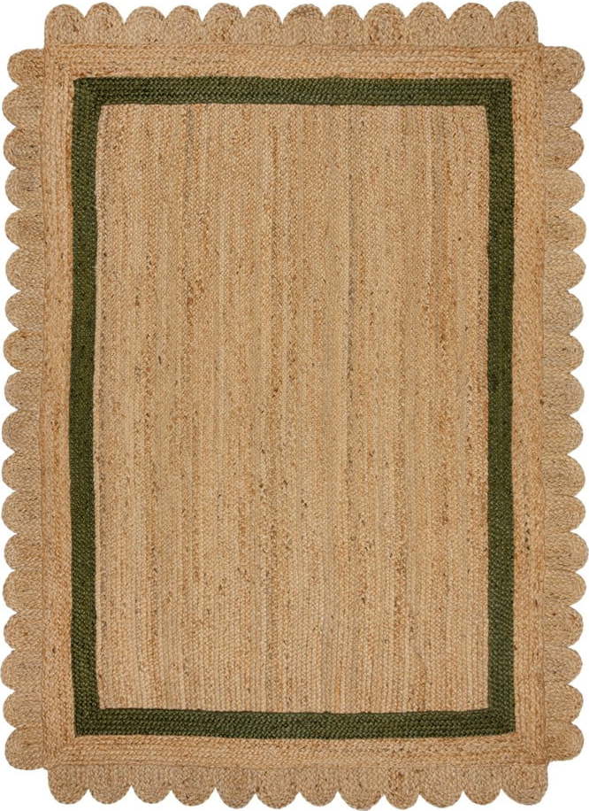 Tmavě zelený/v přírodní barvě ručně tkaný jutový koberec 200x290 cm Grace Green – Flair Rugs Flair Rugs