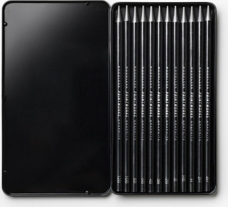 Tužky v sadě 12 ks Graphite – Printworks Printworks