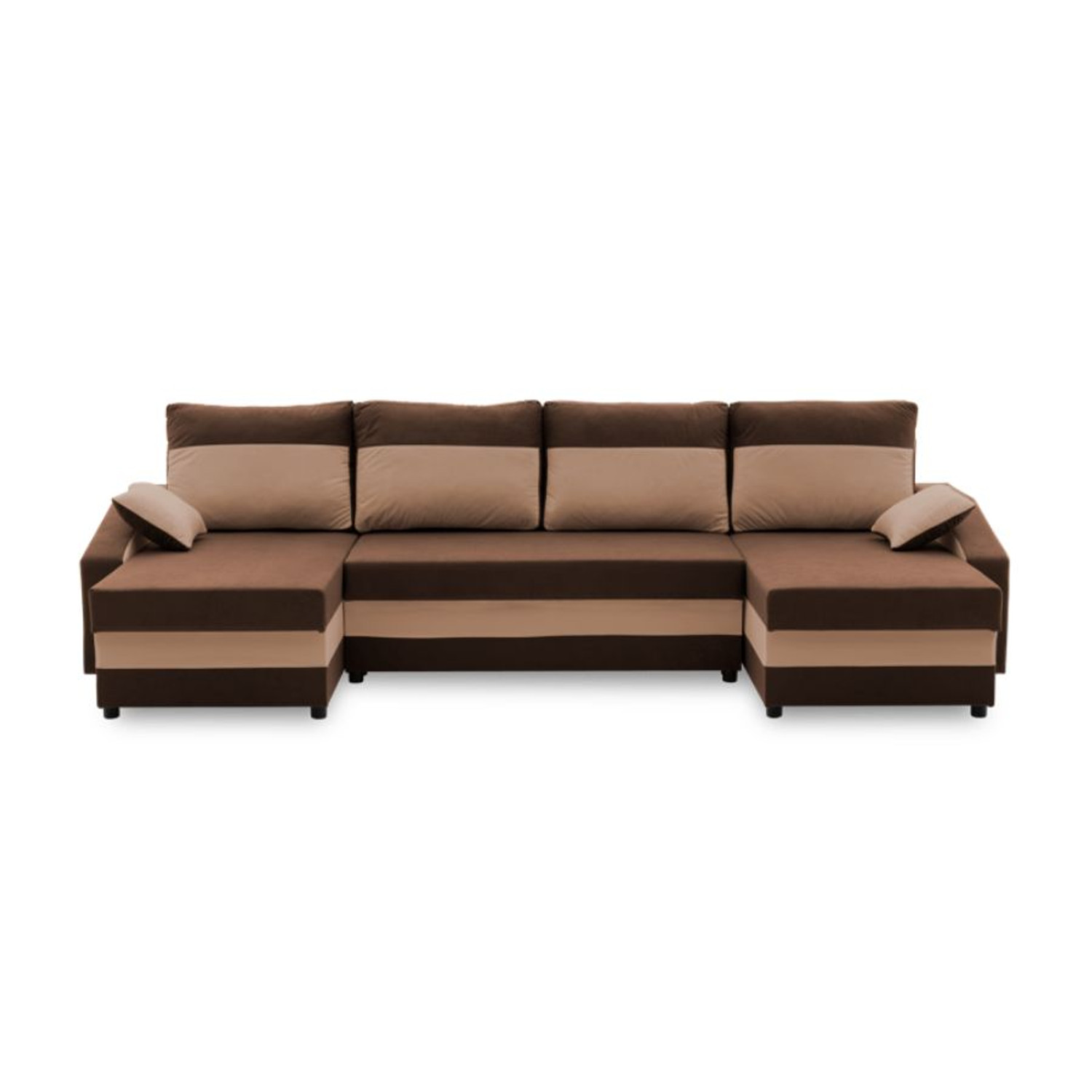 Velká rohová rozkládací sedací souprava SPARTA Hnědá/hnědá Signal-nabytek