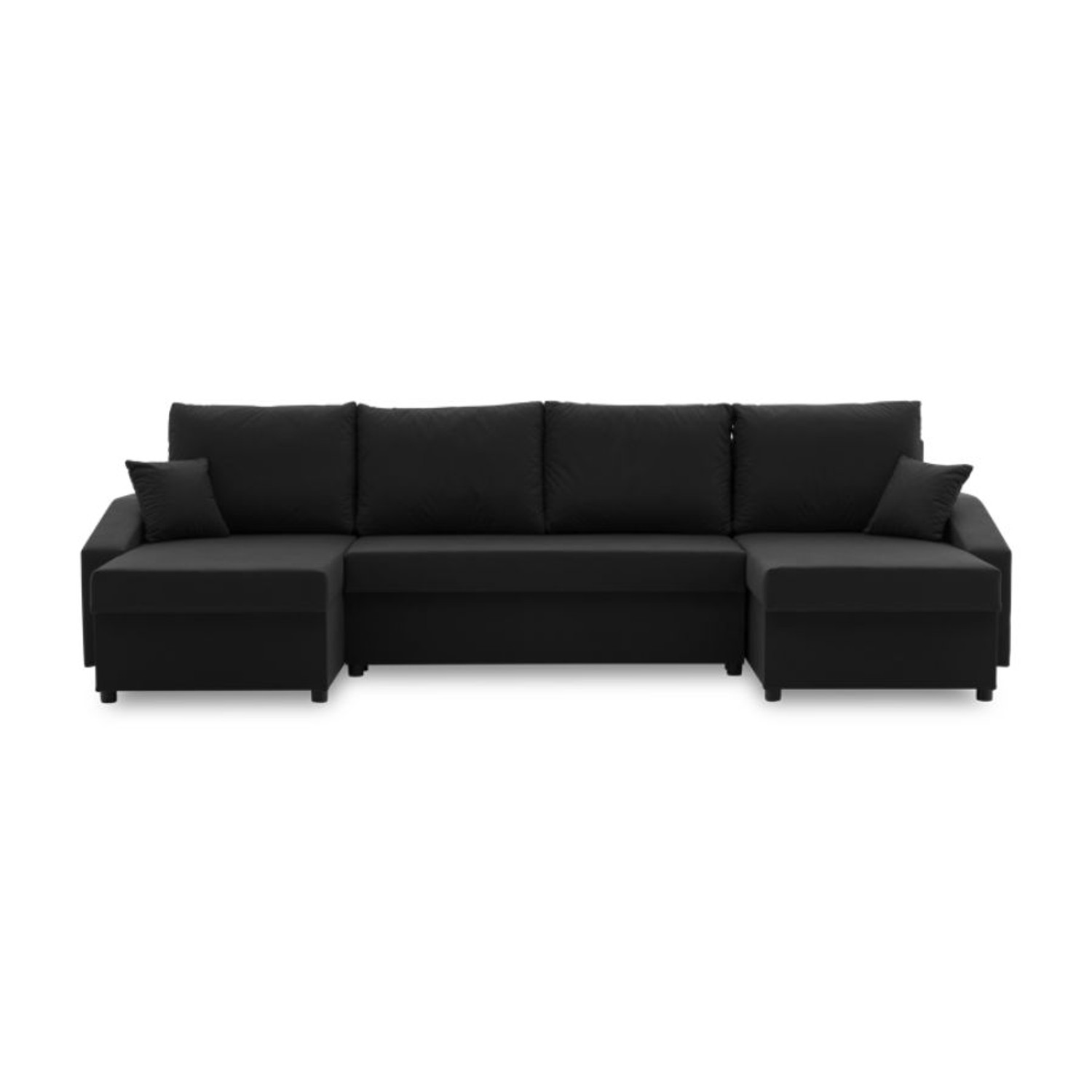 Velká rozkládací sedací souprava SPARTA PLUS Černá SG-nábytek